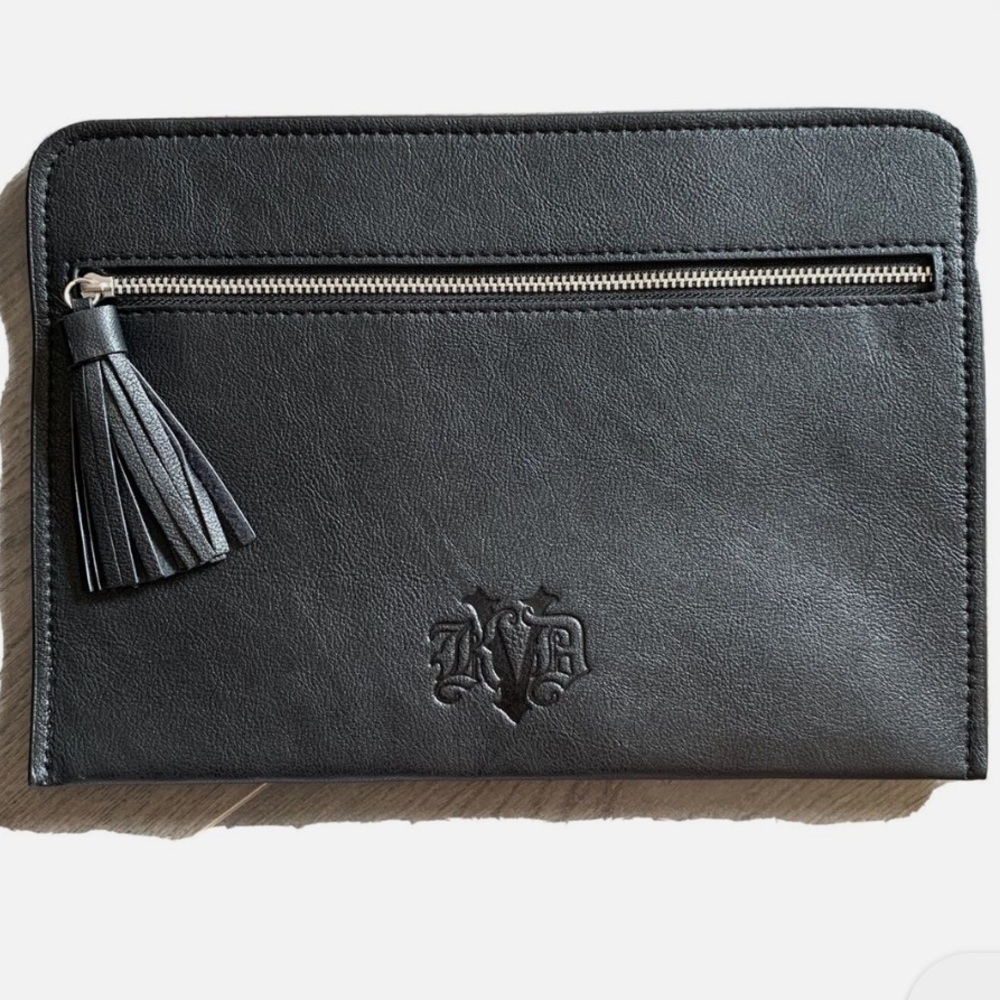 Kat Von D • Vegan Leather Signature Cosmetic Clutch with Zipper/Tassel Closure